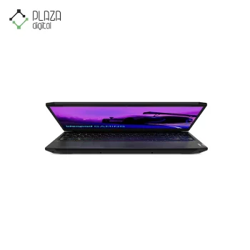 نمای نیمه باز و رو به رو لپ تاپ gaming 3-f لنوو ideapad ا ۱۵.۶ اینچی