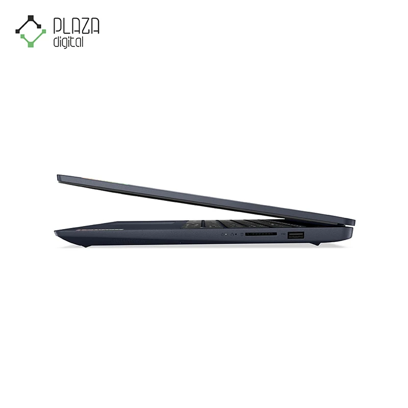 نمای نیمه باز و چپ لپ تاپ 15 اینچی لنوو مدل Lenovo ideapad 3-ip3-cn
