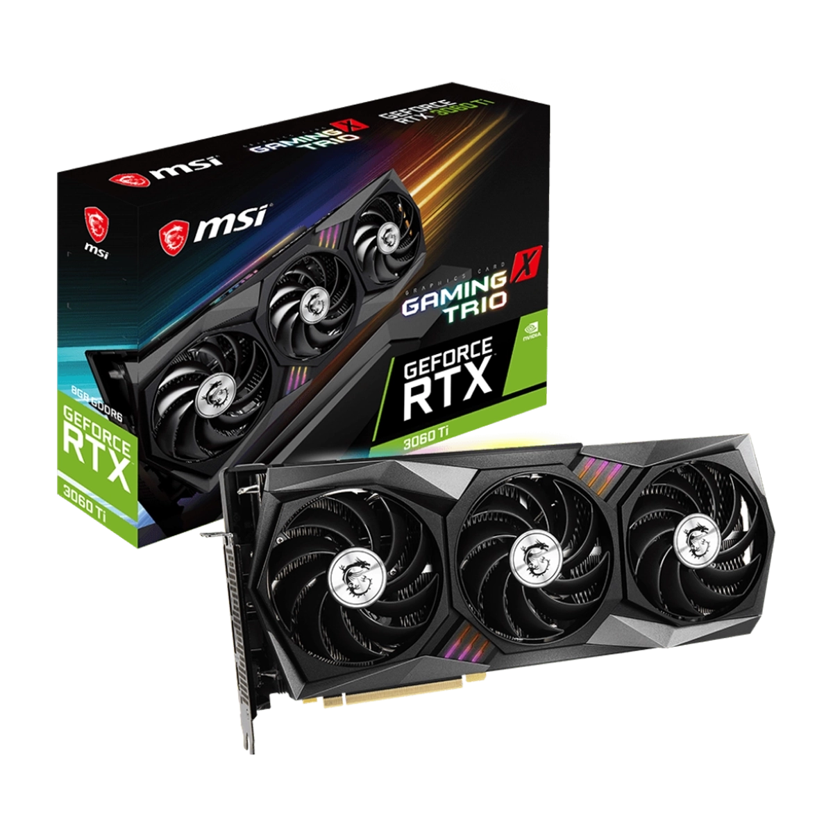 کارت گرافیک ام اس آی مدل GeForce RTX 3060 Ti GAMING X TRIO 8GB حافظه 8 گیگابایت پلازا دیجیتال