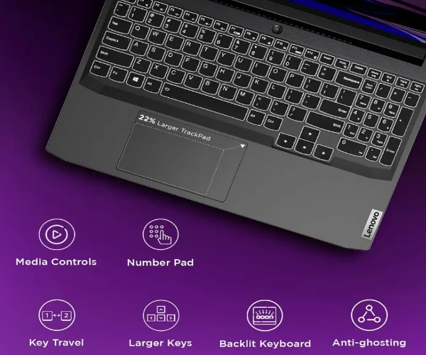 نمای کیبورد لپ تاپ Lenovo IdeaPad Gaming 3-KE