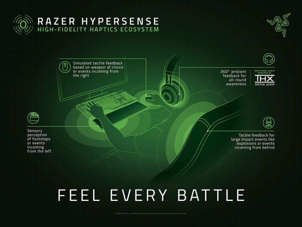 هدست گیمینگ ریزر مدل Razer KrakenV.3 HyperSense