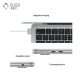 نمای کیبورد لپ تاپ MLXY3 اپل MacBook Air