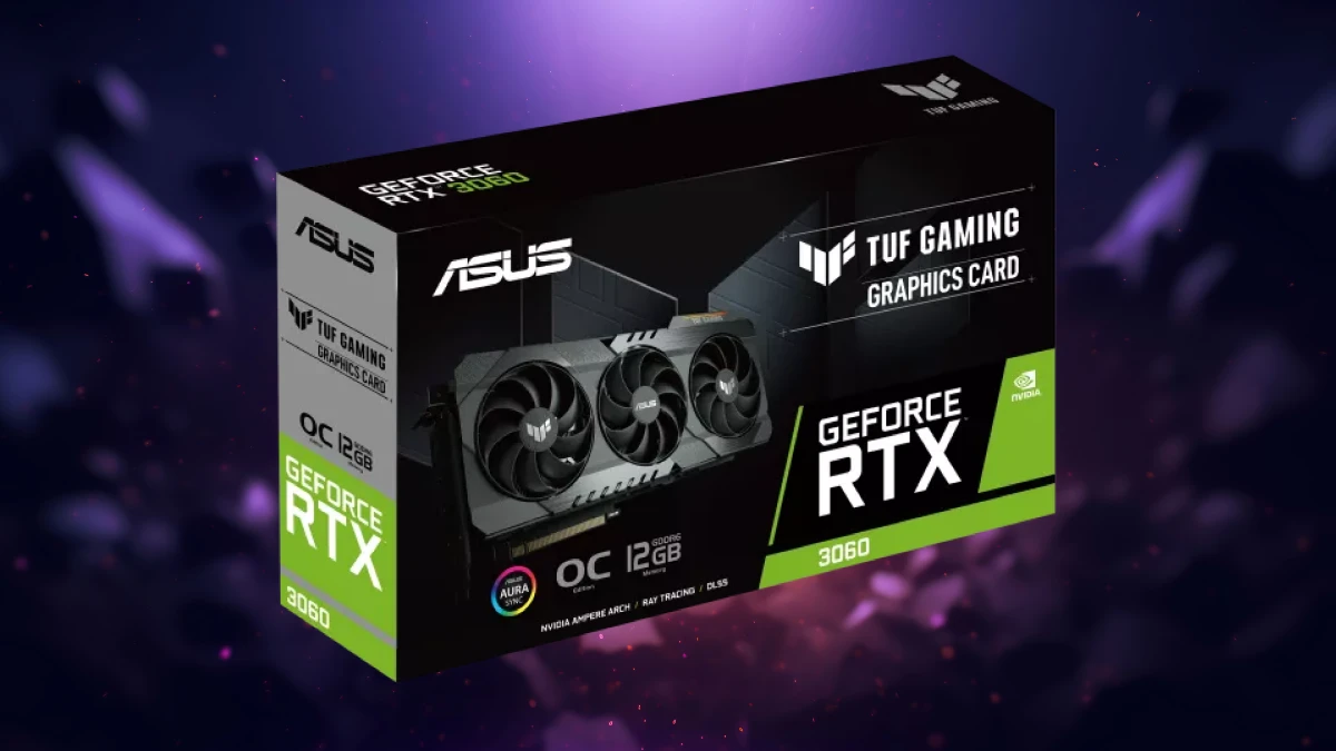 نمای کارت گرافیک TUF RTX 3060 O12G GAMING