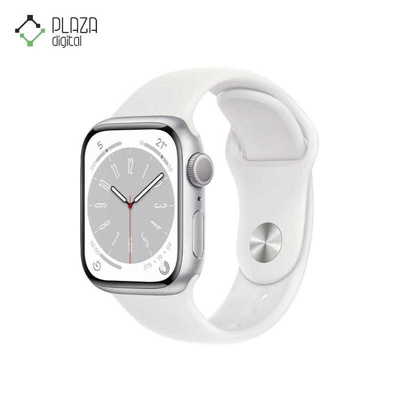 نمای اصلی ساعت هوشمند اپل مدل Series 8 41mm Aluminum case سفید