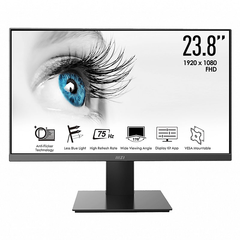 pro mp241x asus monitor front view