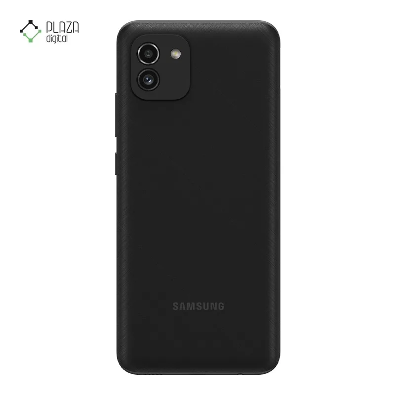 گوشی موبایل سامسونگ مدل Galaxy A03 ظرفیت 32 گیگابایت رم 3 گیگابایت رنگ مشکی زاویه پشت