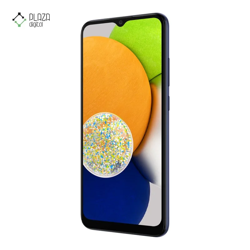 گوشی موبایل سامسونگ مدل Galaxy A03 ظرفیت 32 گیگابایت رم 3 گیگابایت رنگ سرمه ای زاویه بغل