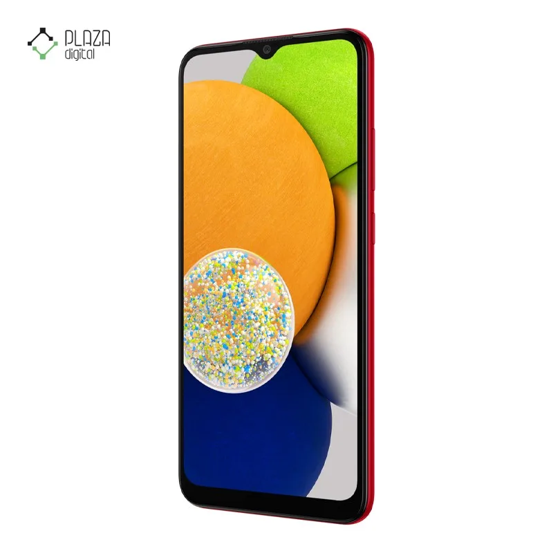 گوشی موبایل سامسونگ مدل Galaxy A03 ظرفیت 32 گیگابایت رم 3 گیگابایت رنگ قرمز زاویه بغل