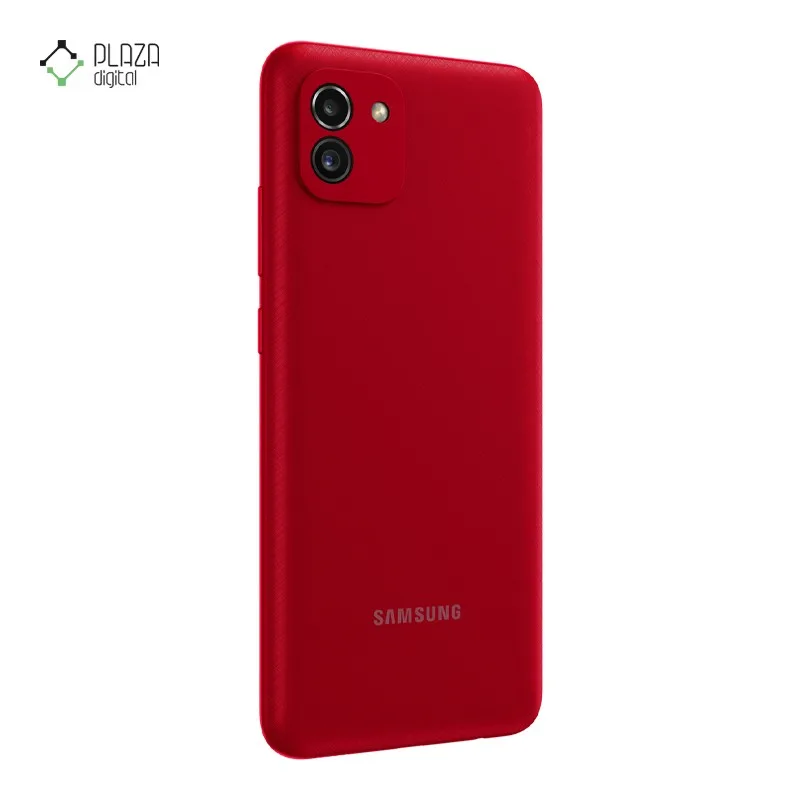 گوشی موبایل سامسونگ مدل Galaxy A03 ظرفیت 32 گیگابایت رم 3 گیگابایت رنگ قرمز زاویه بغل