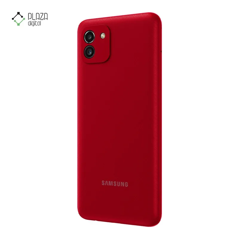 گوشی موبایل سامسونگ مدل Galaxy A03 ظرفیت 32 گیگابایت رم 3 گیگابایت رنگ قرمز زاویه بغل