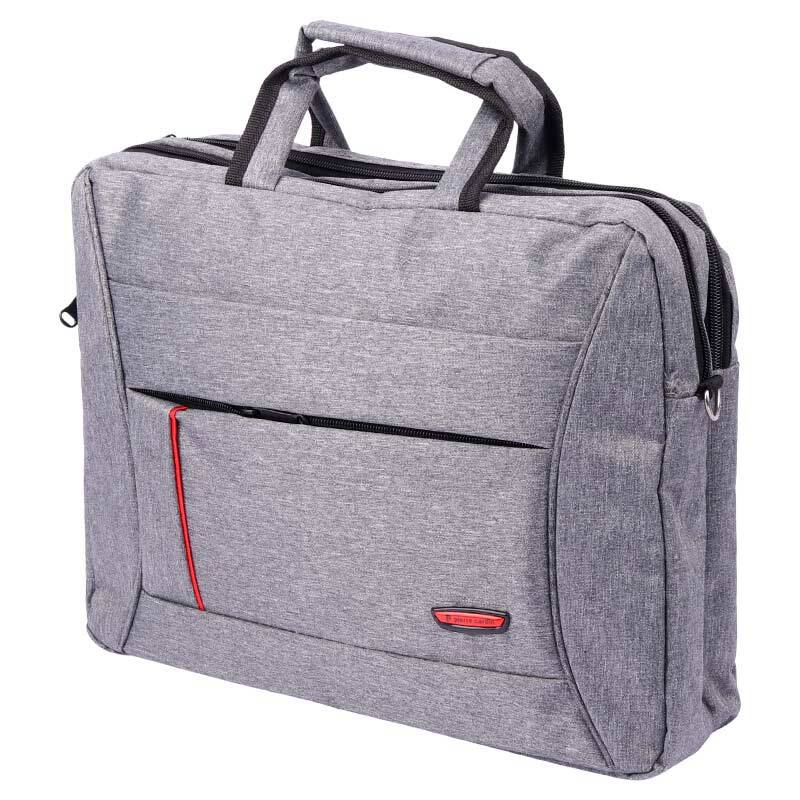 کیف دستی لپتاپ برند پیر کاردین مدل b010 رنگ خاکستری