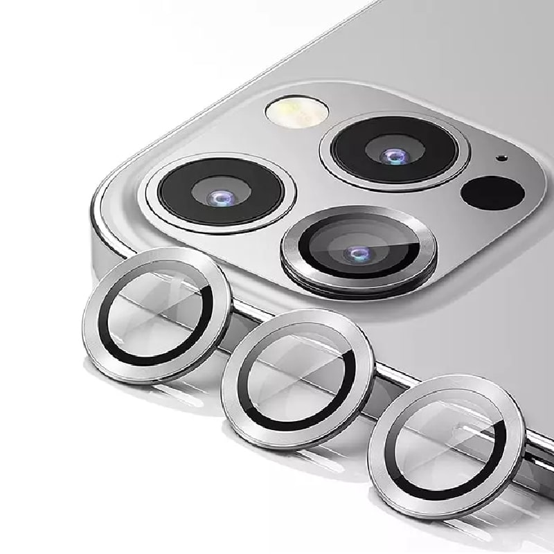 محافظ لنز دوربین نقره ای مناسب برای Iphone 13/13 Pro/13 Pro Max
