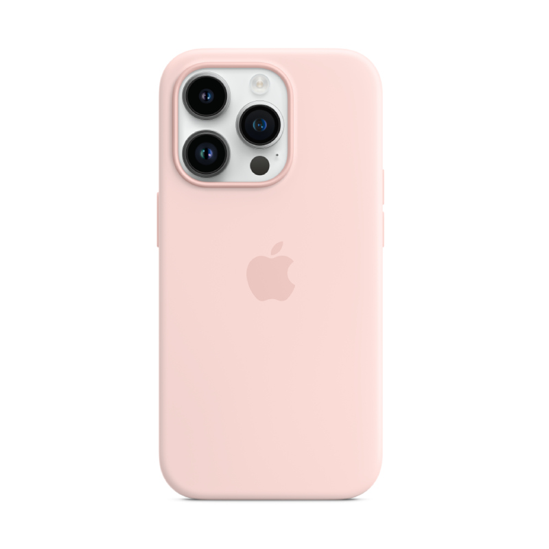 iphone 14 pro max silicone frame pink view