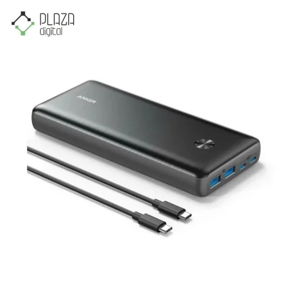 a1291 anker powerbank cable ports black view