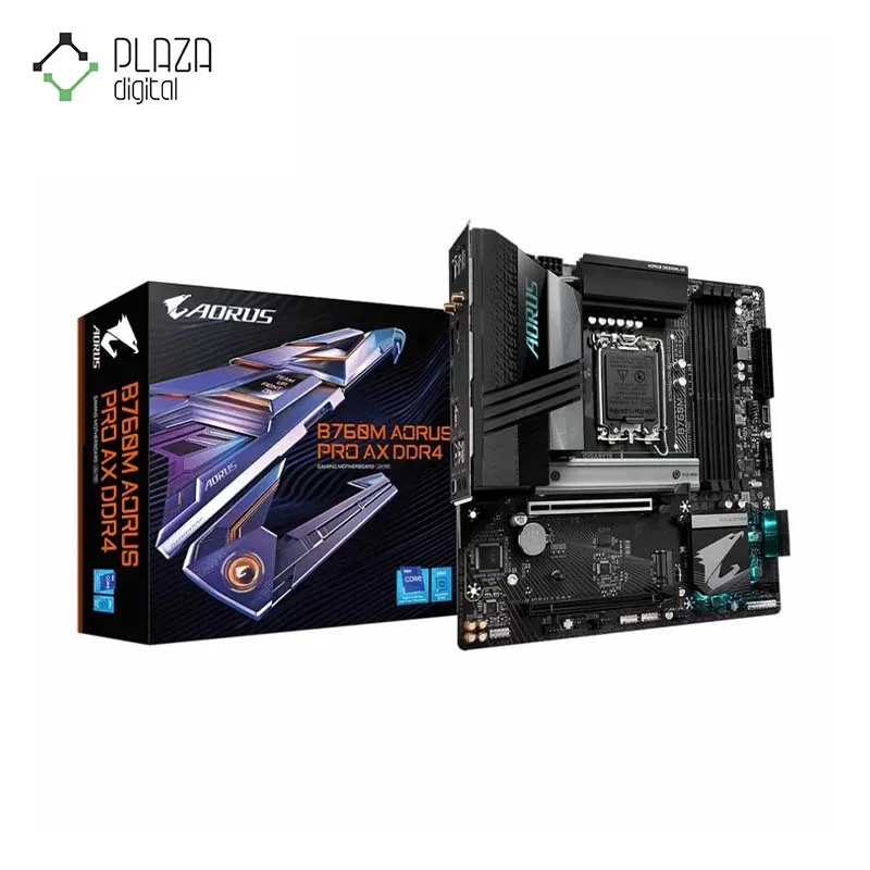 نمای اصلی مادربرد گیگابایت مدل b760-m-aorus-pro-ax-ddr4