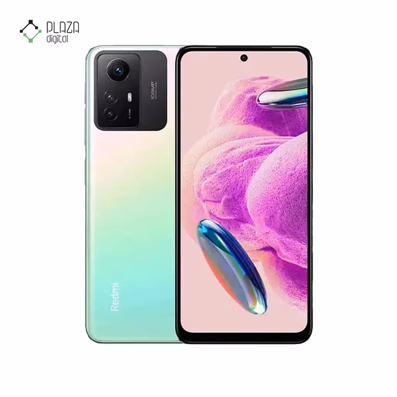 نمای پشت گوشی موبایل شیائومی مدل Redmi Note 12S ظرفیت 128 گیگابایت رم 6 گیگابایت رنگ سبز پلازا دیجیتال