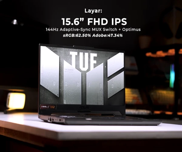 نمای نمایشگر لپ تاپ ایسوس FX507zc4-e