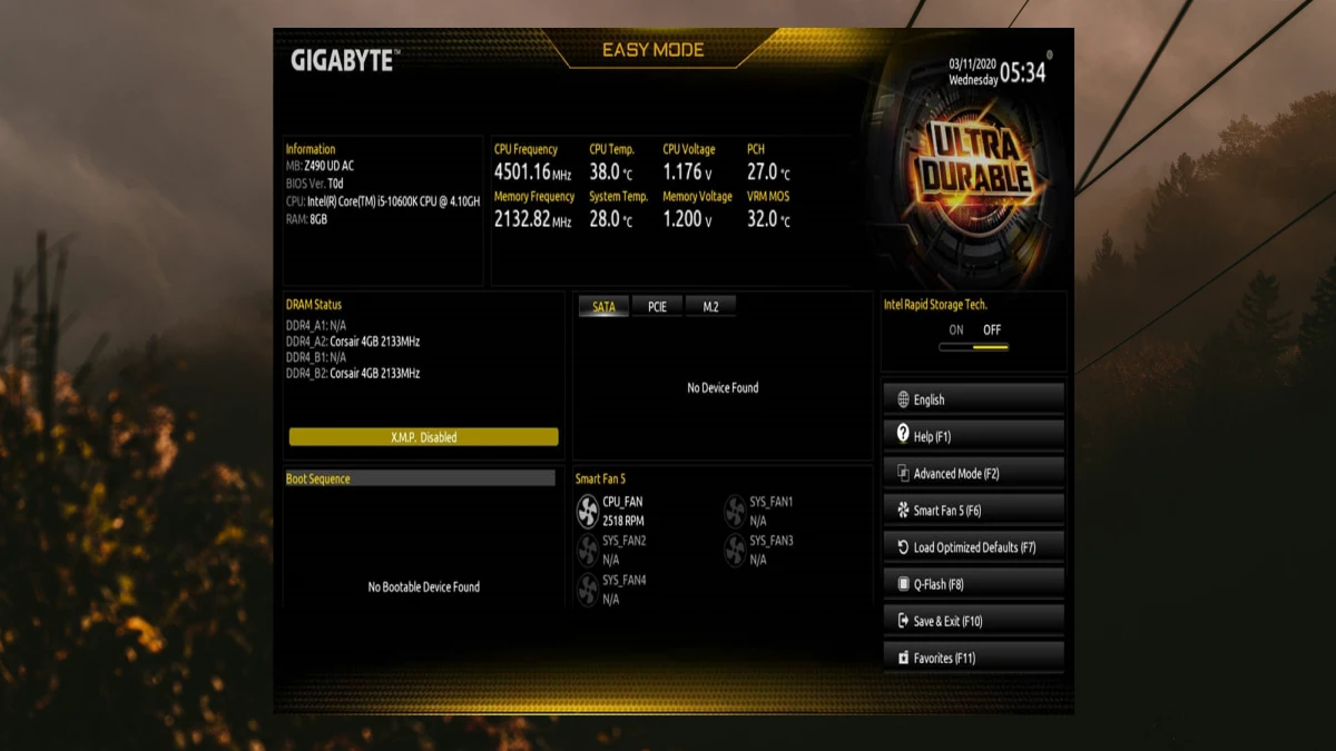 h510m h gigabyte motherboard bios view