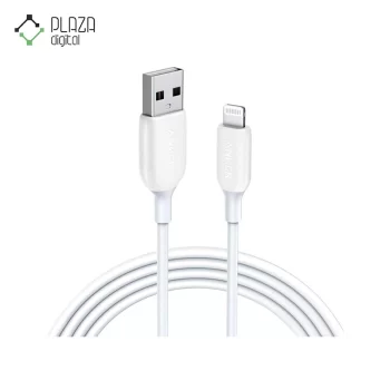 نمای اصلی کابل تبدیل USB Type-A به Lightning انکر مدل Anker Powerline III A8813 سفید