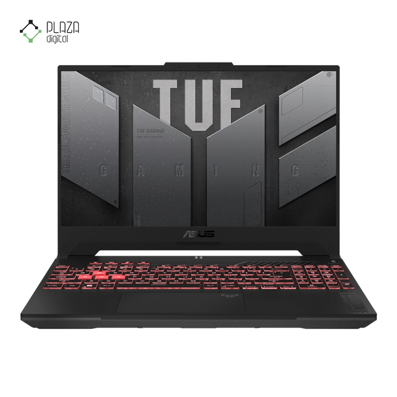 نمای جلو لپ تاپ ایسوس 15.6 اینچی مدل TUF Gaming A15 FA507NV R7 7735HS 16GB 1TB RTX4060 پلازا دیجیتال