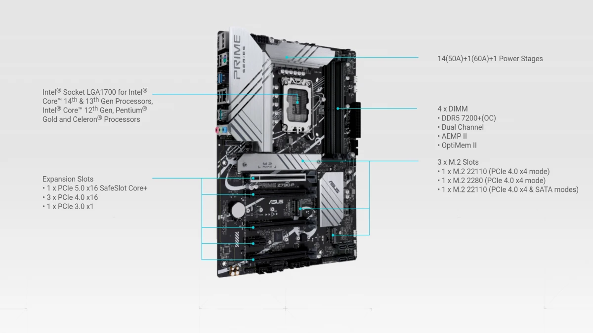 مادربرد ایسوس مدل Prime Z790 P CSM DDR5