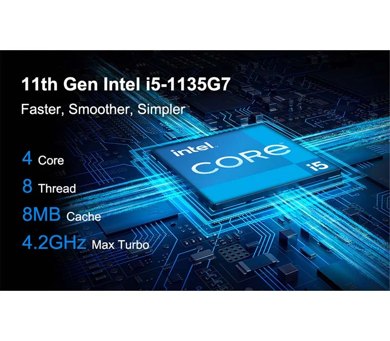 لپ تاپ ux325ea-c مجهز به پردازنده Corei5 1135G7 است که برای امور پردازشی و کارهای روزانه مناسب است.