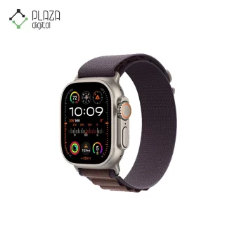 نمای اصلی ساعت هوشمند apple watch ultra با بند نیلی لوپ آلپاین ا 49 میلی‌متر