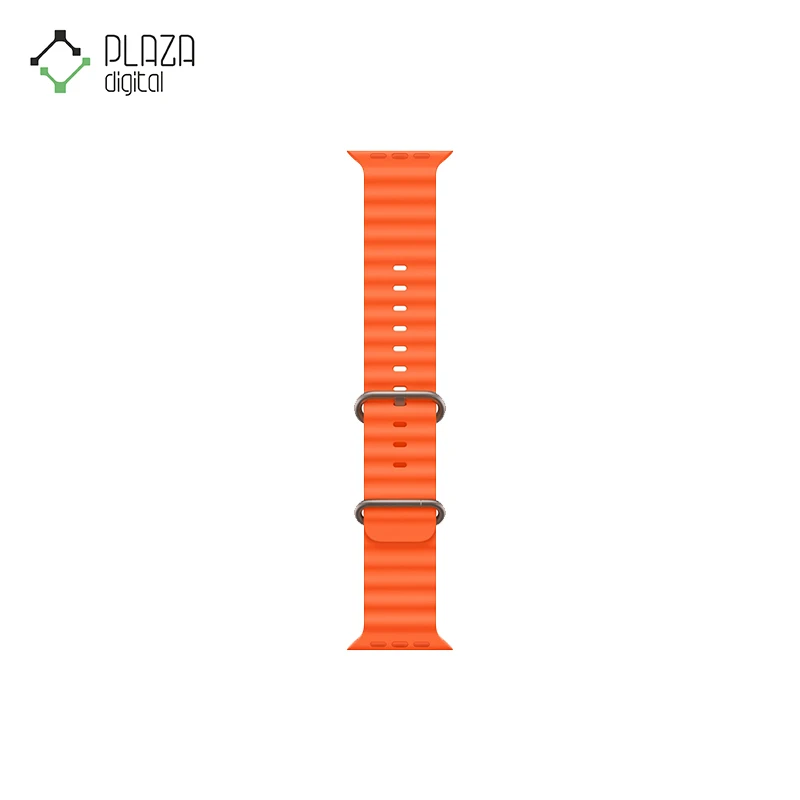 نمای بند ساعت هوشمند apple watch ultra با بند نارنجی اوشن ا 49 میلی‌متر