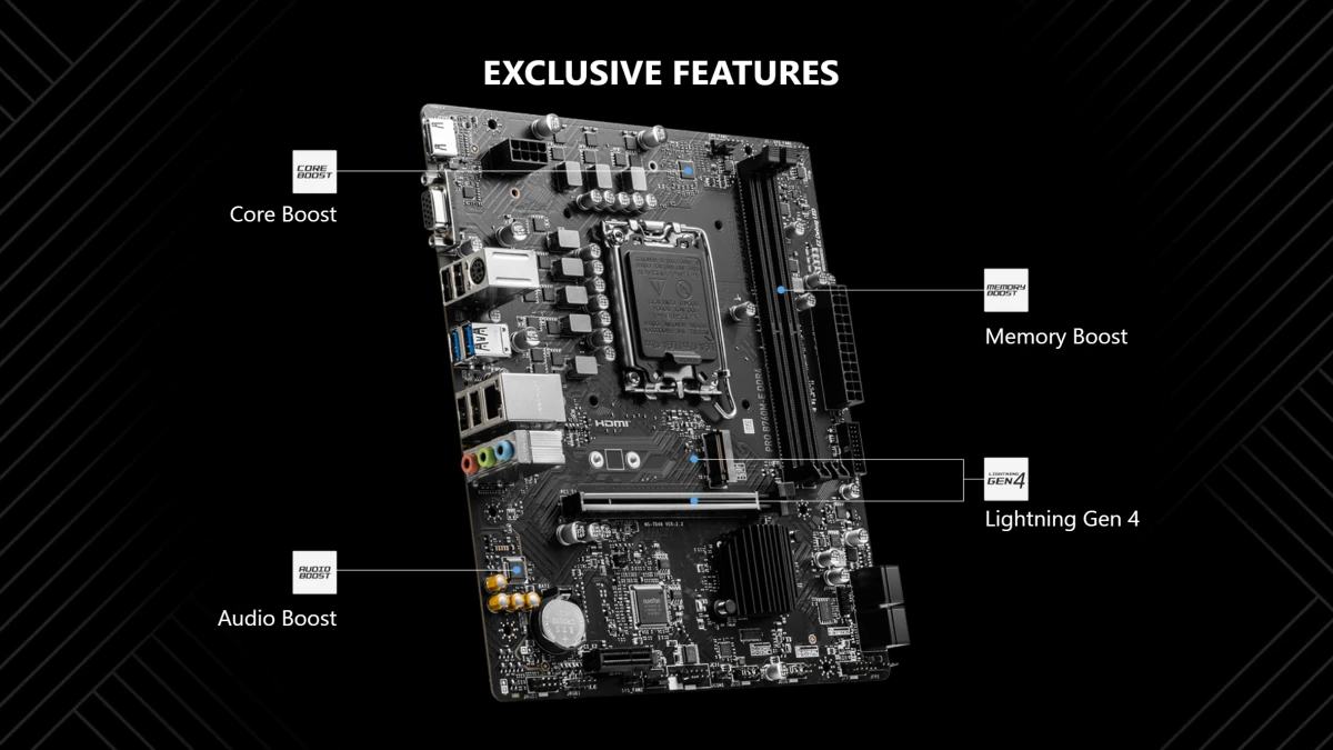 مادربرد ام اس آی مدل PRO B760 M-E DDR4