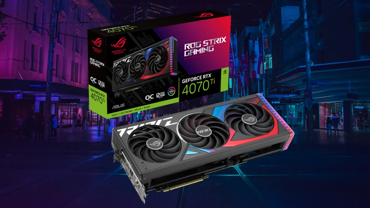 نمای کارت گرافیک ASUS ROG Strix GeForce RTX 4070Ti 12GB