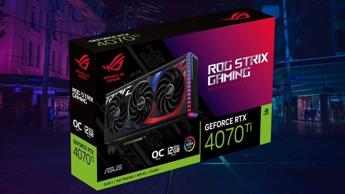 نمای کارت گرافیک ASUS ROG Strix GeForce RTX 4070Ti 12GB