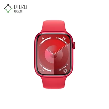 نمای رو به رو قرمز ساعت هوشمند apple watch series 9 ا 45 میلیمتر