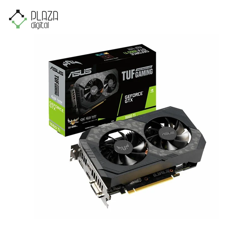 نمای اصلی کارت گرافیک TUF-GTX1660TI-O6G-EVO-GAMING ایسوس