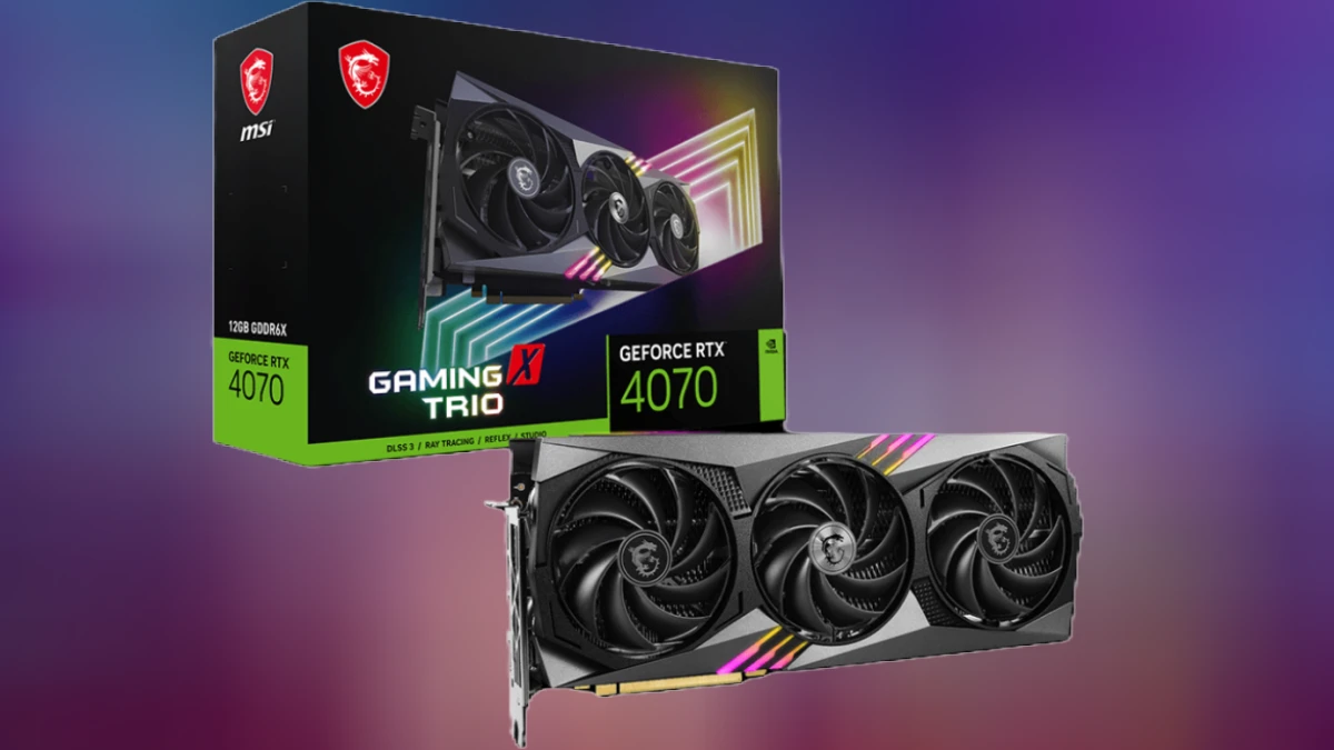 نمای کارت گرافیک MSI GeForce RTX 4070 GAMING X TRIO 12GB