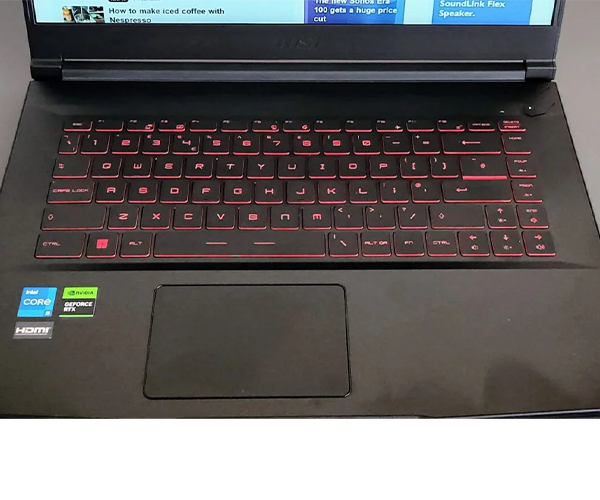 12ucx msi laptop keyboard view