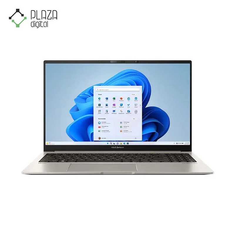 نمای جلو لپ تاپ ایسوس 15.6 اینچی مدل Zenbook 15 OLED UM3504DA R7 7735U 16GB 1TB Radeon پلازا دیجیتال