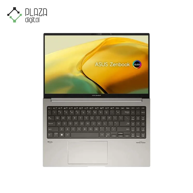 نمای کیبورد لپ تاپ ایسوس 15.6 اینچی مدل Zenbook 15 OLED UM3504DA R7 7735U 16GB 1TB Radeon پلازا دیجیتال