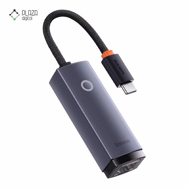 تبدیل RJ45 به USB Type-C باسئوس مدل WKQX000313 پلازا دیجیتال