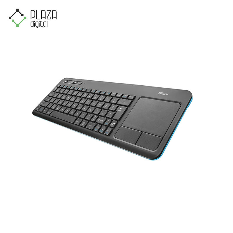 نمای چپ کیبورد بی‌سیم تراست مدل veza wireless with touchpad