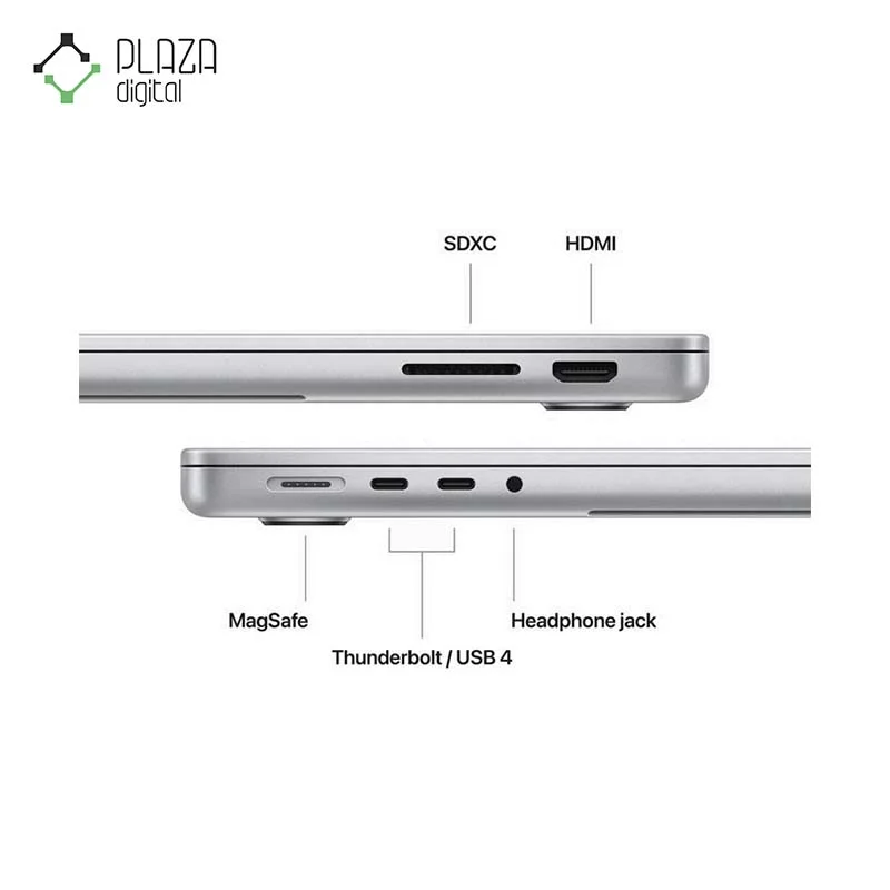 نوع پورت های لپ تاپ 14 اینچی اپل MacBook Pro M3 مدل MTL73