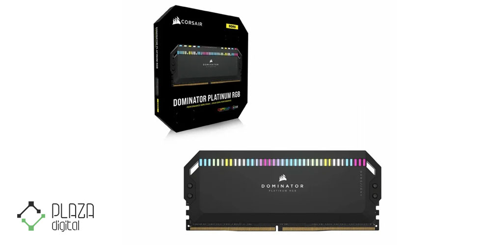 رم دسکتاپ DDR5 دو کاناله ۶۲۰۰ مگاهرتز کورسیر مدل DOMINATOR PLATINUM RGB CL36 با ظرفیت ۳۲ گیگابایت
