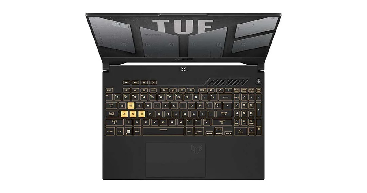 fx507zi asus laptop keyboard view
