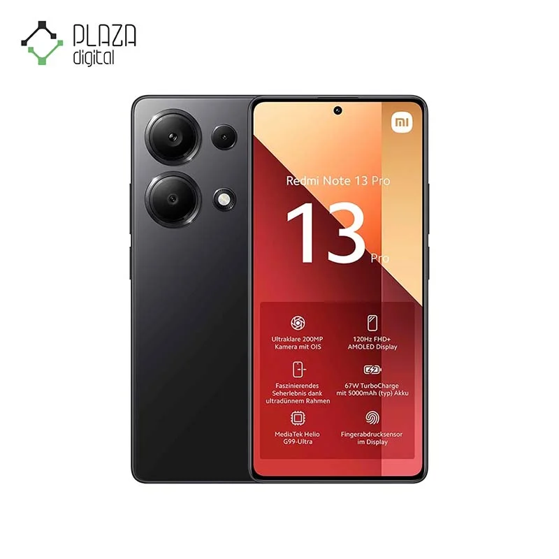 note 13 pro 4g 512gb 12gb xiaomi mobile front view black color