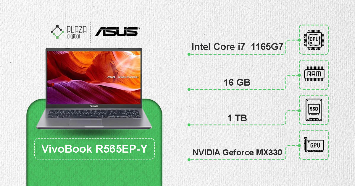 لپ تاپ 15.6 اینچی ایسوس VivoBook مدل R565EP-Y