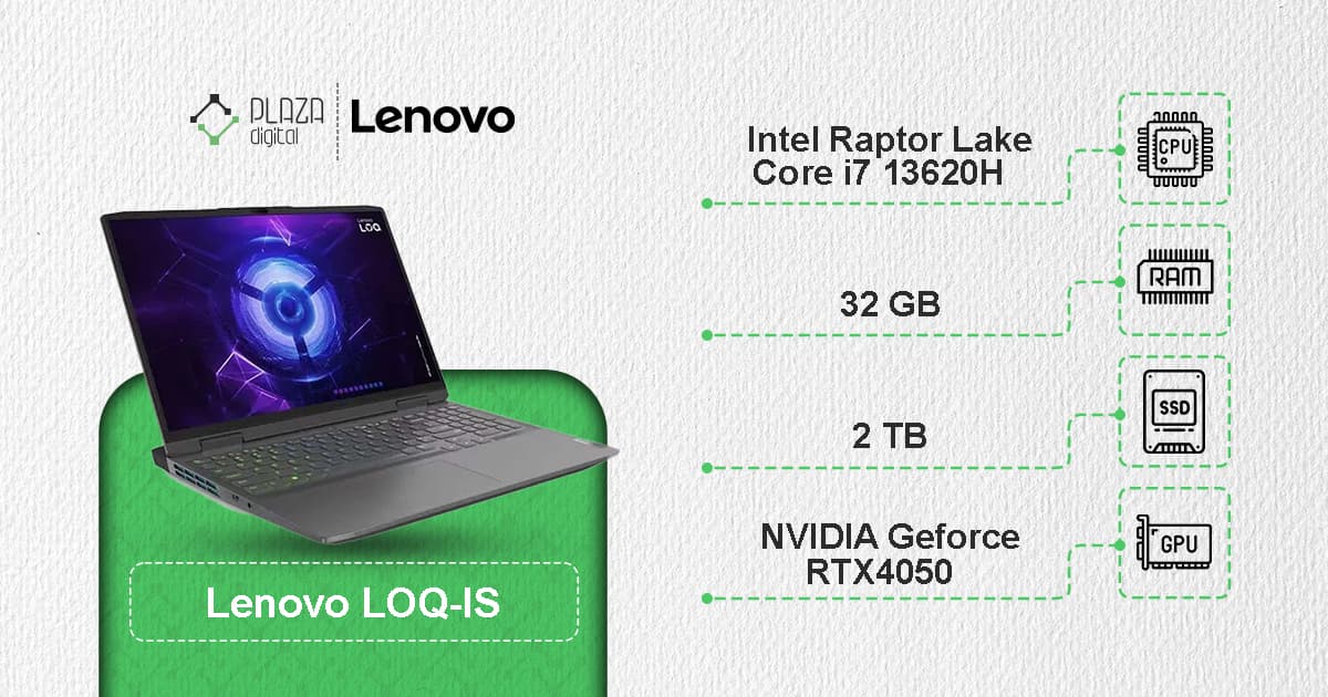 لپ تاپ گیمینگ 16 اینچی لنوو مدل LOQ-IS