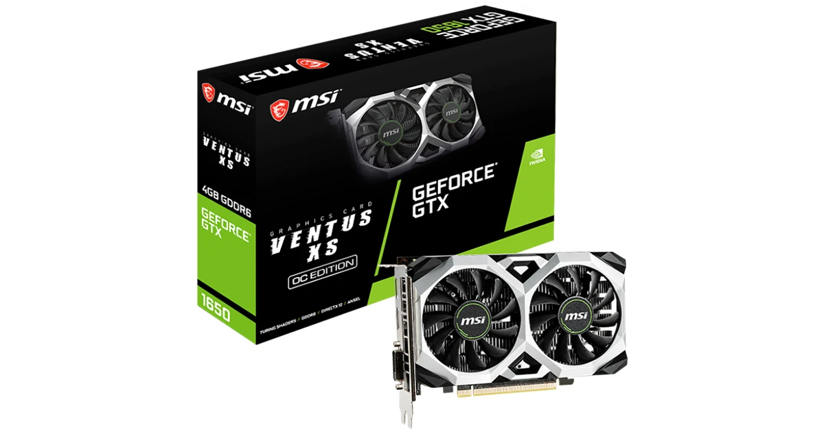 کارت گرافیک ام اس آی مدل GeForce GTX 1650 VENTUS XS 4G OC D6