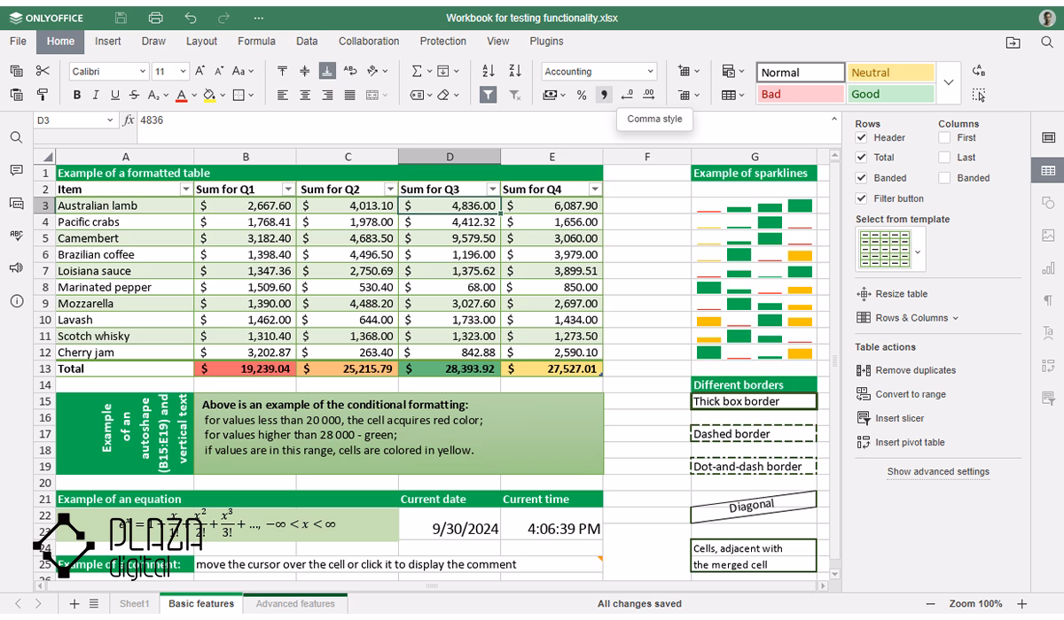 بهترین نرم افزارهای جایگزین اکسل 15 OnlyOffice Calc