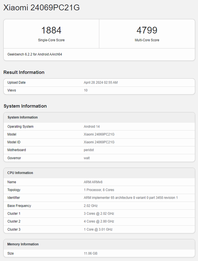 مشخصات پوکو F6