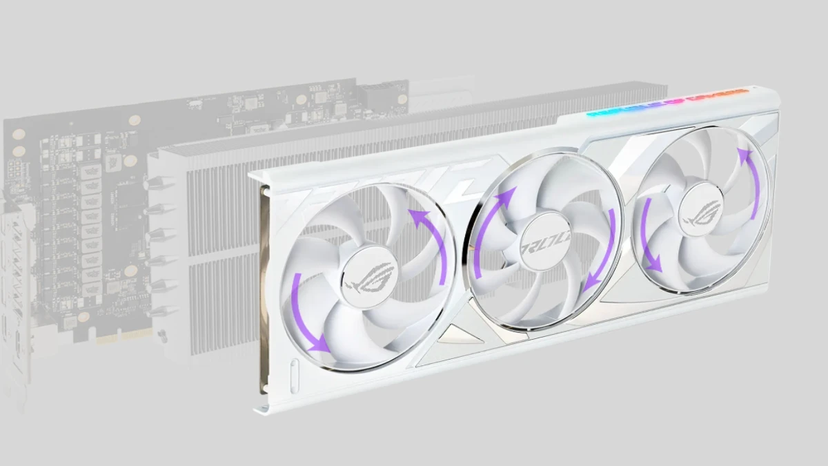 نمای کارت گرافیک ایسوس راگ RTX4080