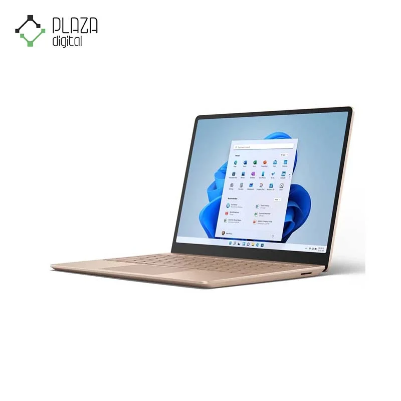 نمای کنار لپ تاپ 12.4 اینچی مایکروسافت مدل Surface Laptop Go 2-A رنگ بژ